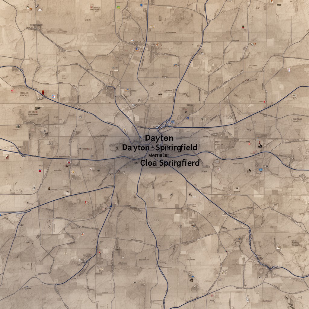 AI-generated illustration of Dayton–Springfield metropolitan area