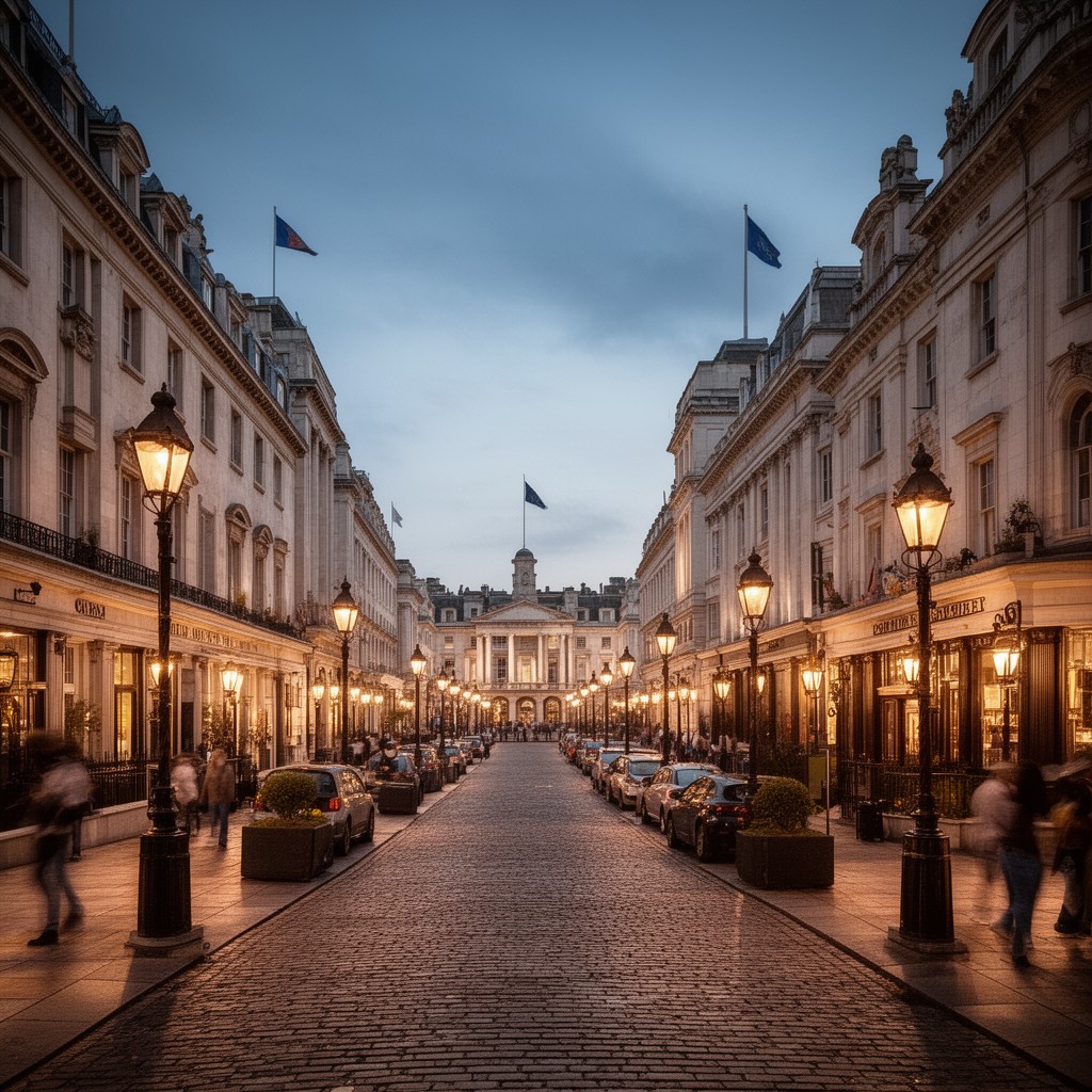 AI-generated illustration of Pall Mall, London