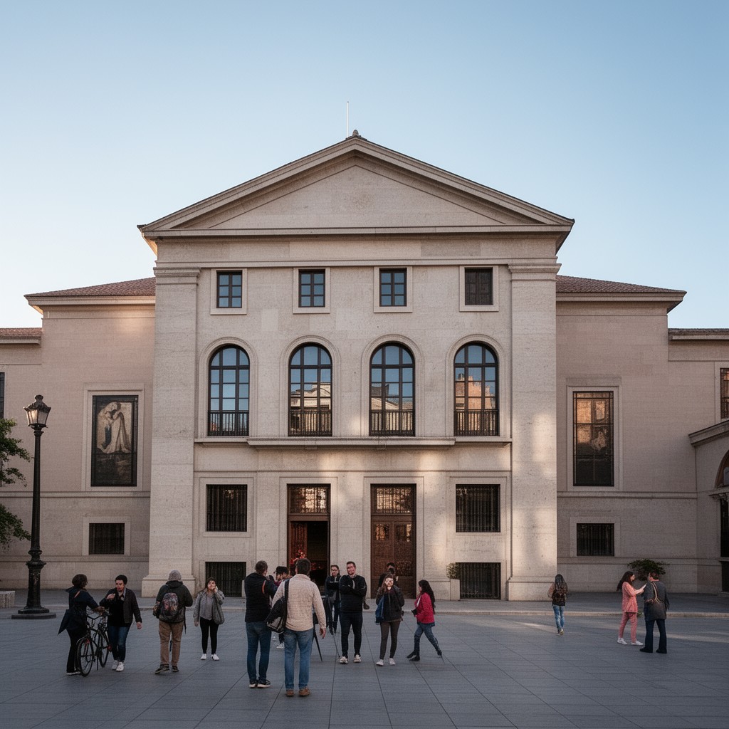 AI-generated illustration of Reina Sofía Museum