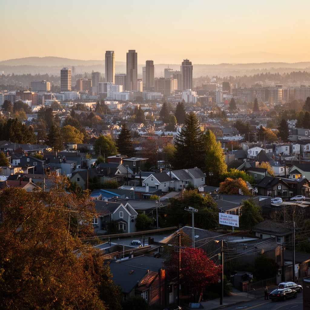 AI-generated illustration of Northeast Portland