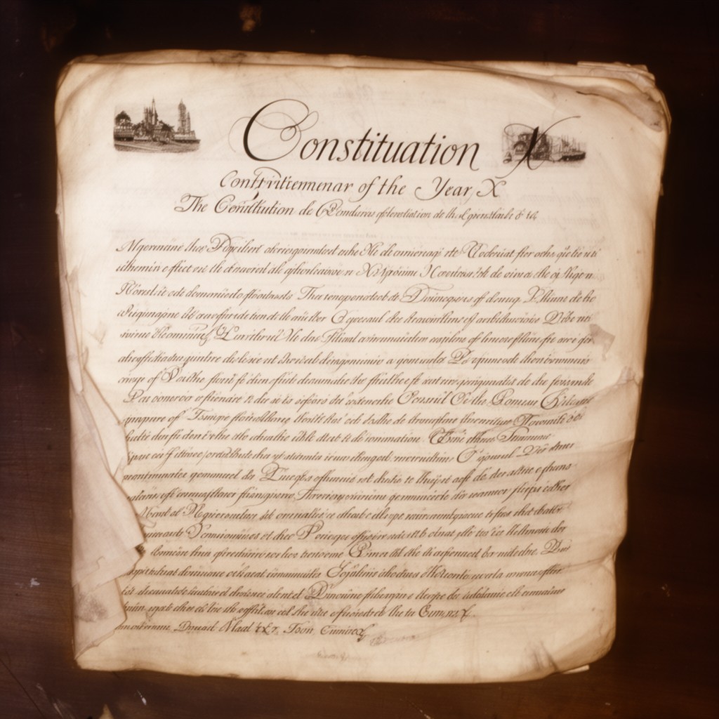 AI-generated illustration of Constitution of the Year X