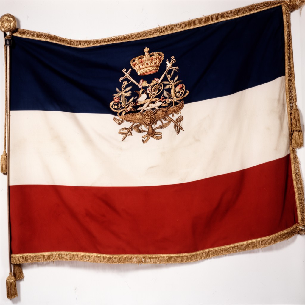 AI-generated illustration of flag of the President of the French Republic (historical variants)