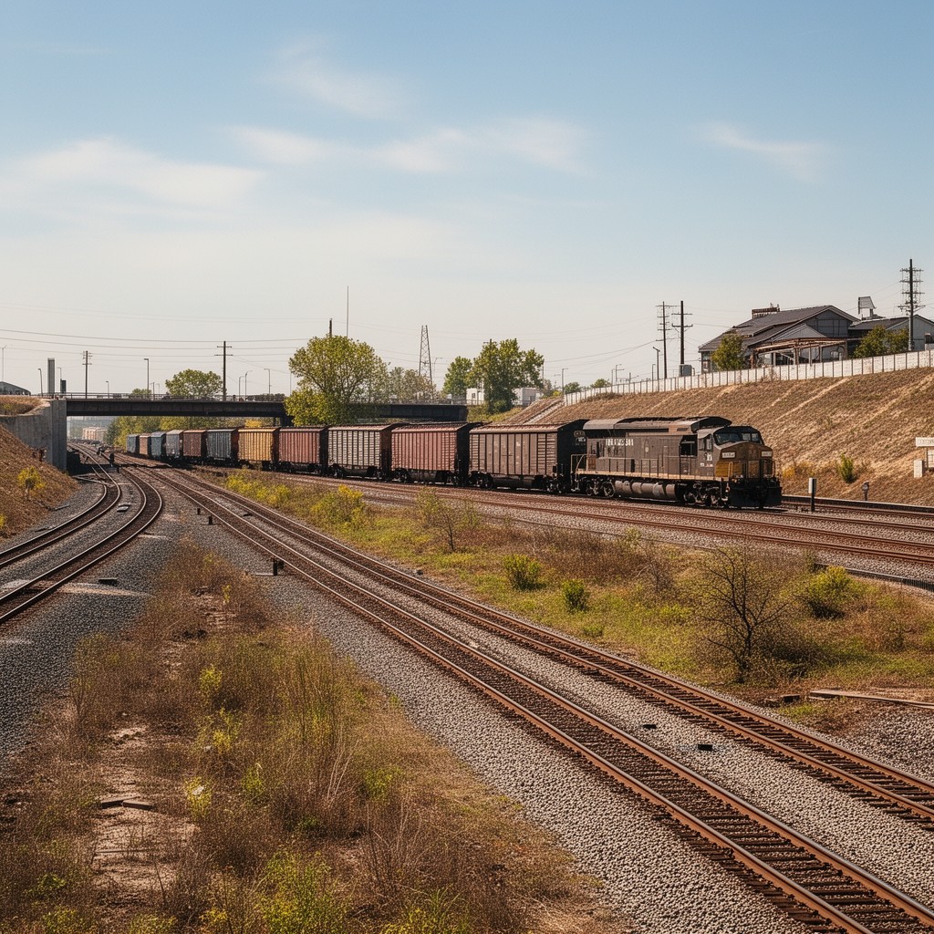 AI-generated illustration of Class I freight railroads in the United States