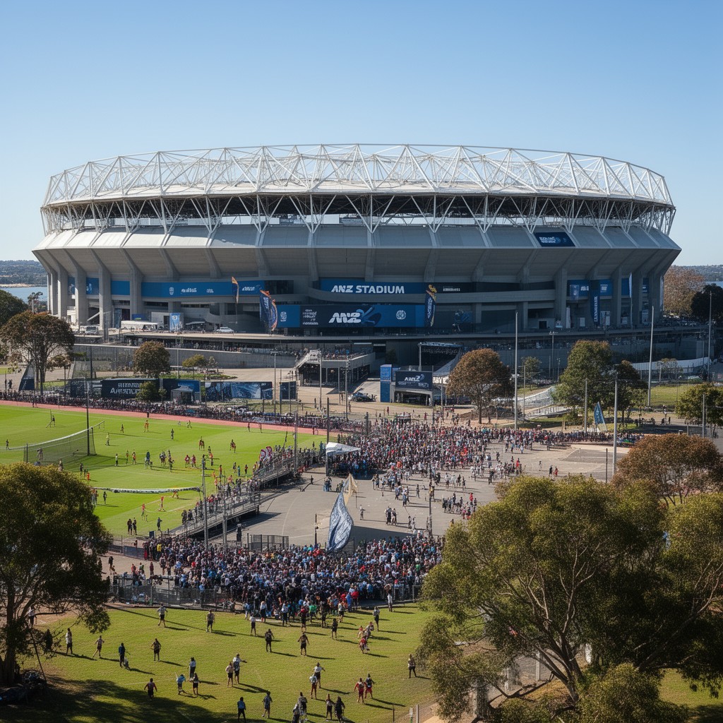 AI-generated illustration of ANZ Stadium (Stadium Australia)