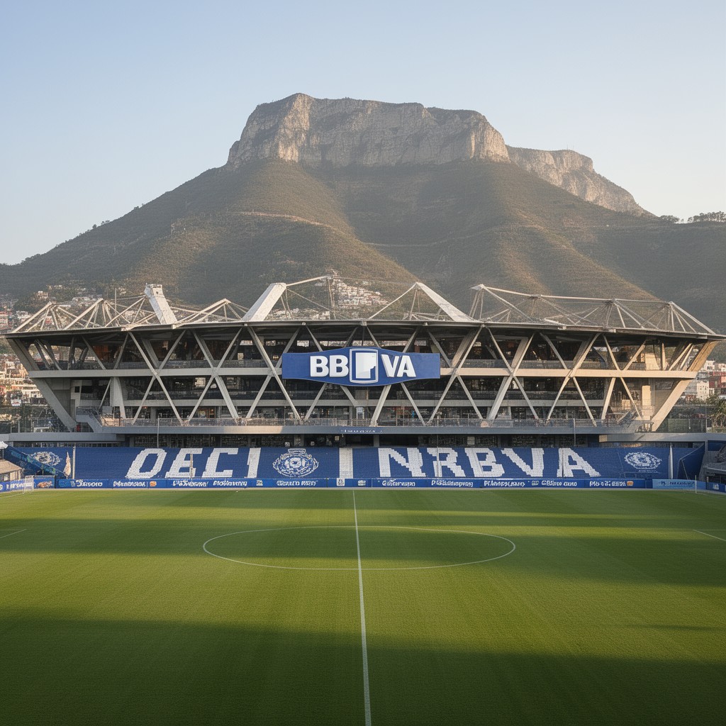 AI-generated illustration of Estadio BBVA (Monterrey)