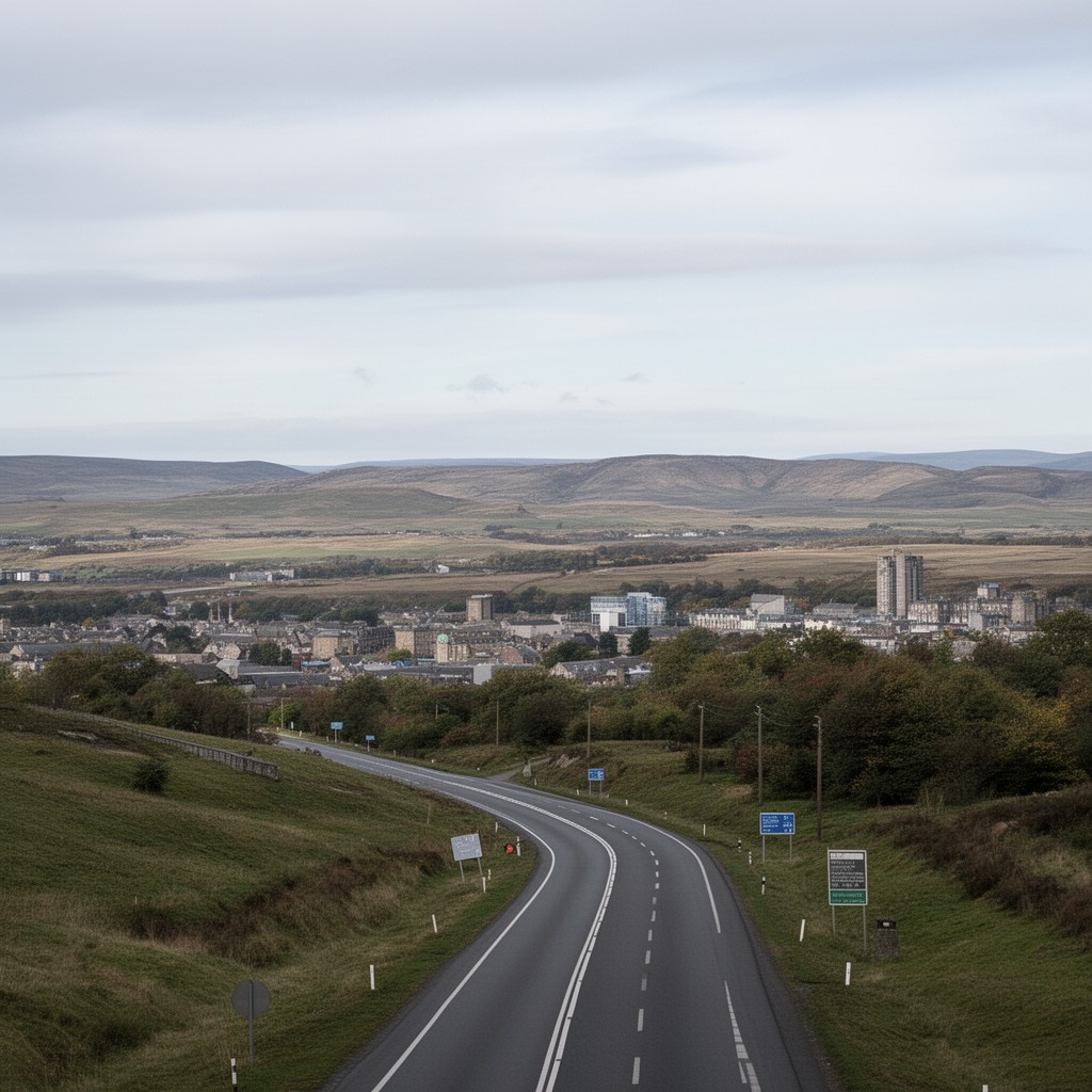 AI-generated illustration of A90 road
