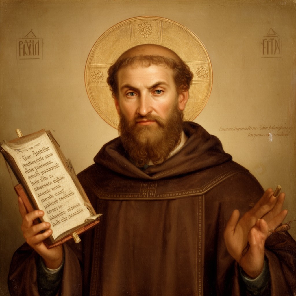 AI-generated illustration of Saint Benedict of Nursia