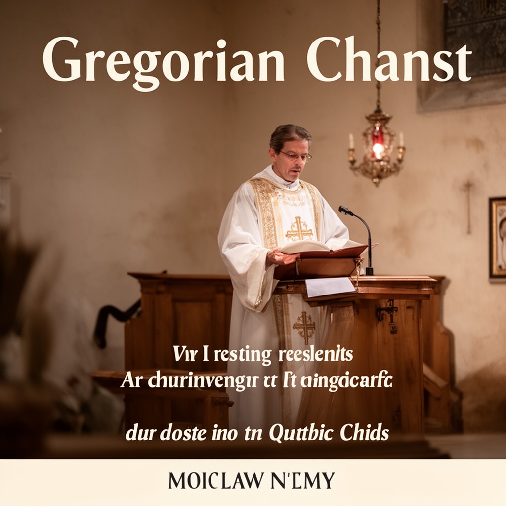 AI-generated illustration of Gregorian chant