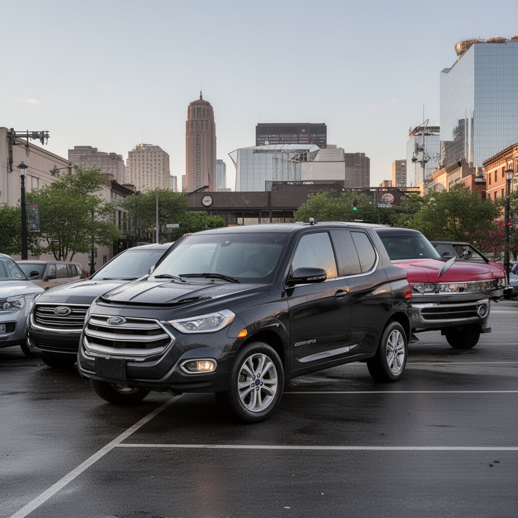AI-generated illustration of Detroit Big Three automakers