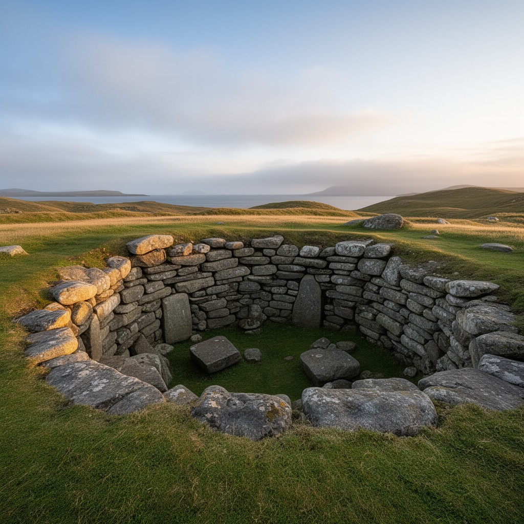 AI-generated illustration of Skara Brae