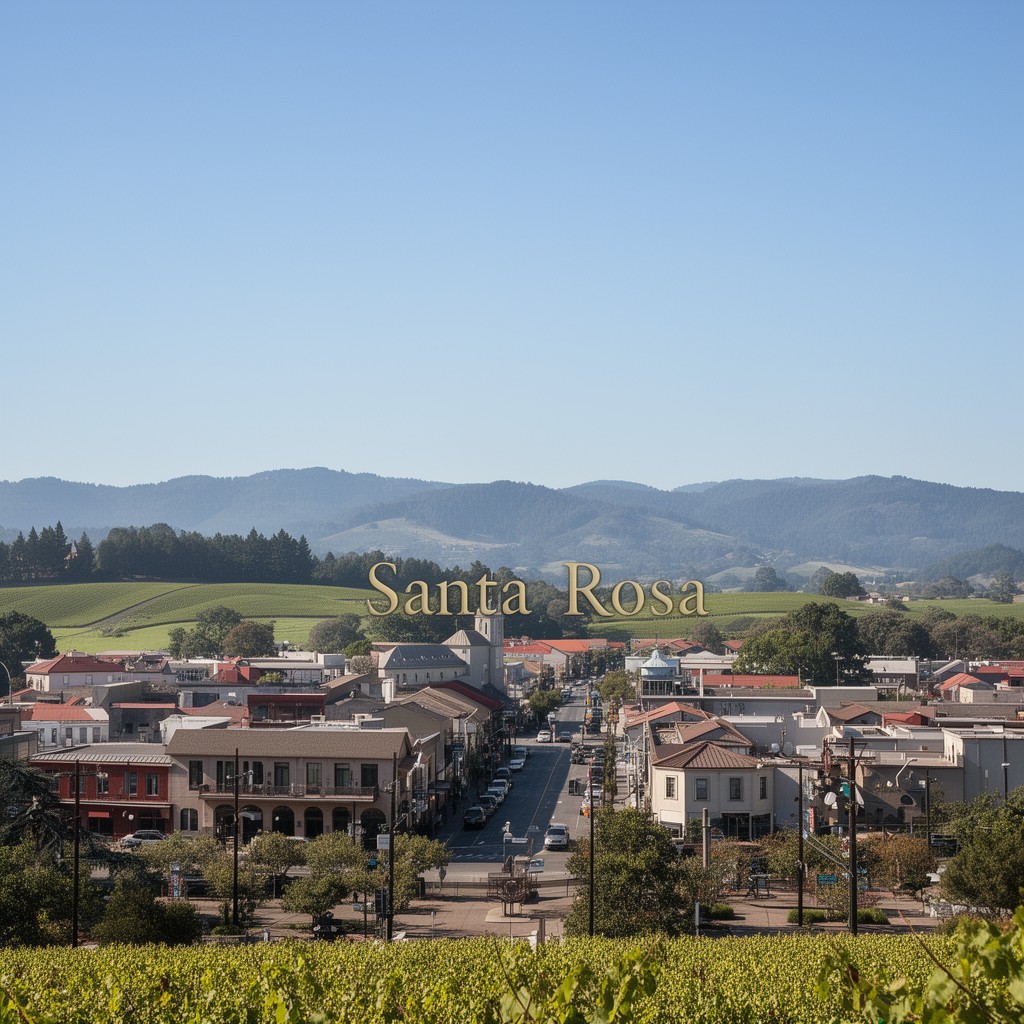 AI-generated illustration of Santa Rosa