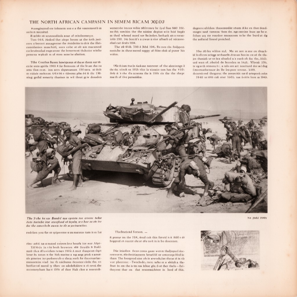 AI-generated illustration of North African campaign