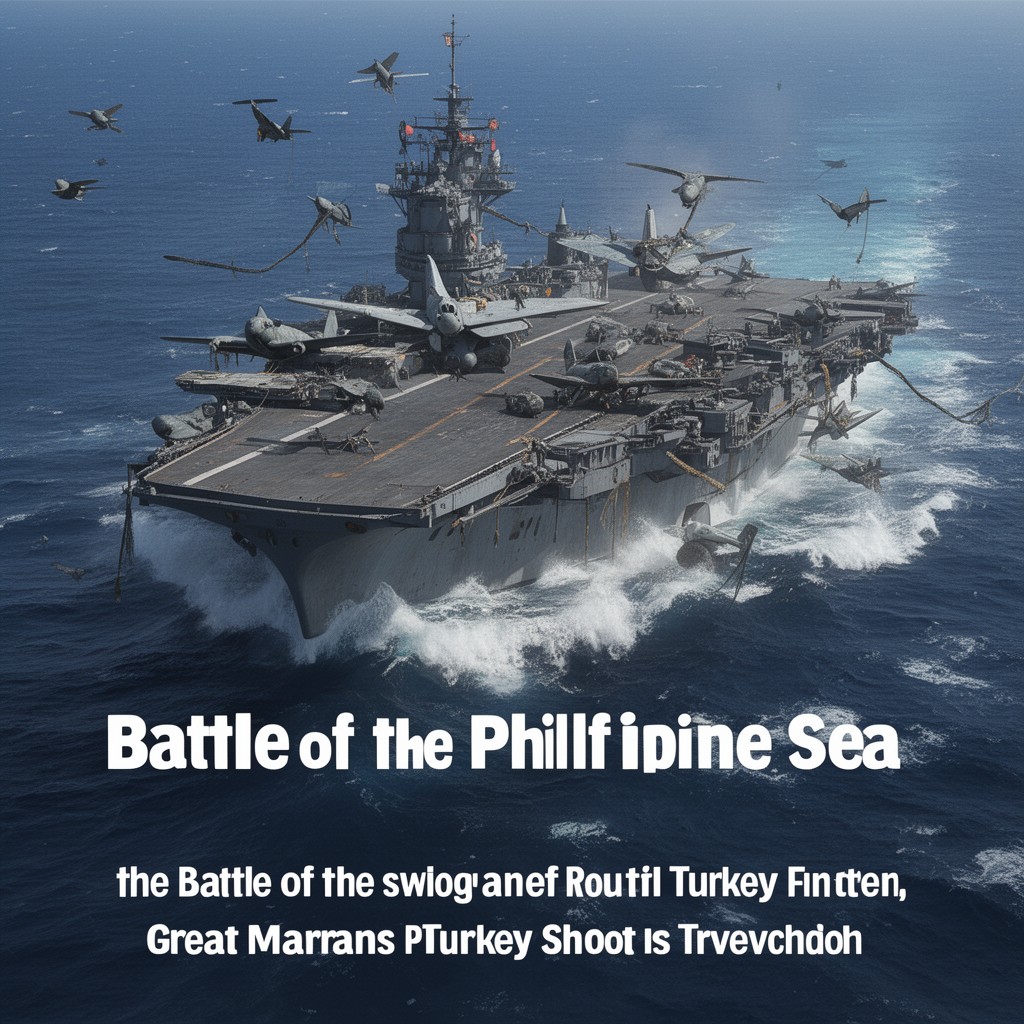 AI-generated illustration of Battle of the Philippine Sea