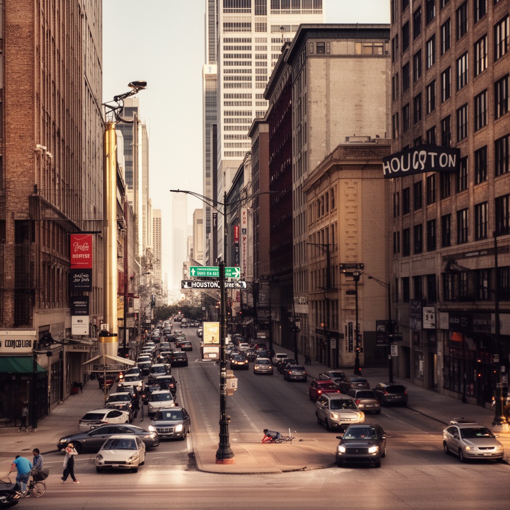 AI-generated illustration of Houston Street