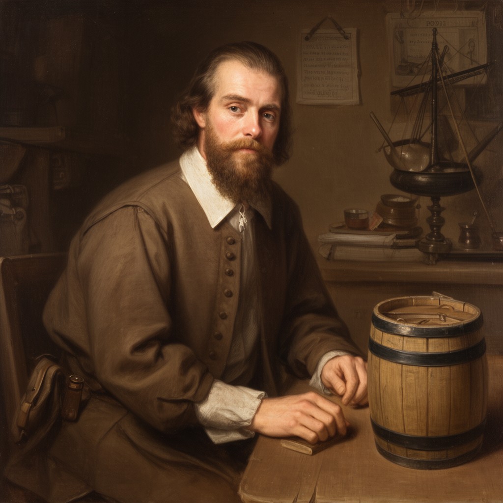 AI-generated illustration of John Alden