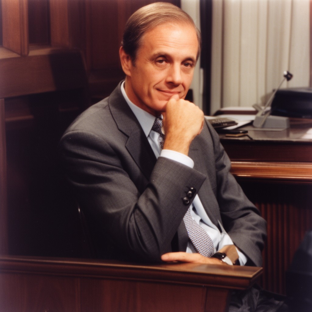 AI-generated illustration of Senator Adlai Stevenson III
