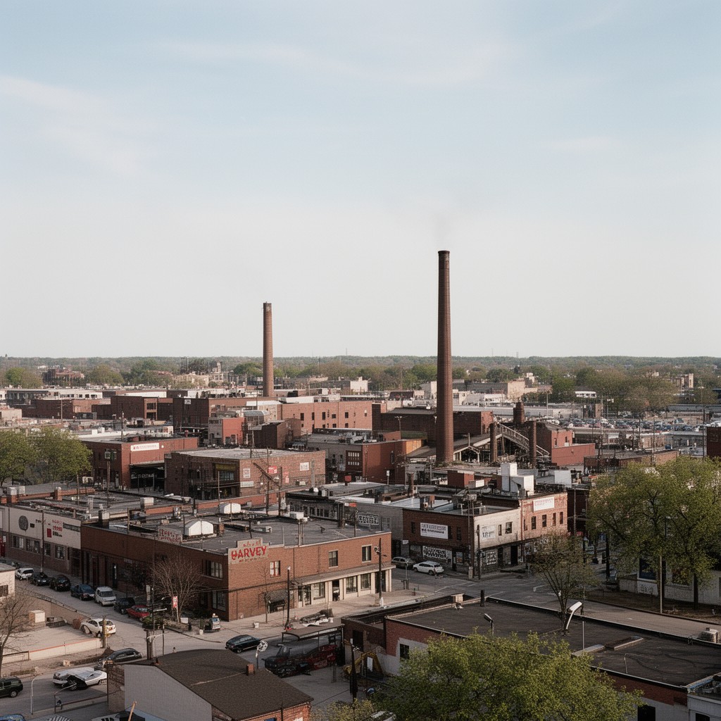 AI-generated illustration of Harvey, Illinois