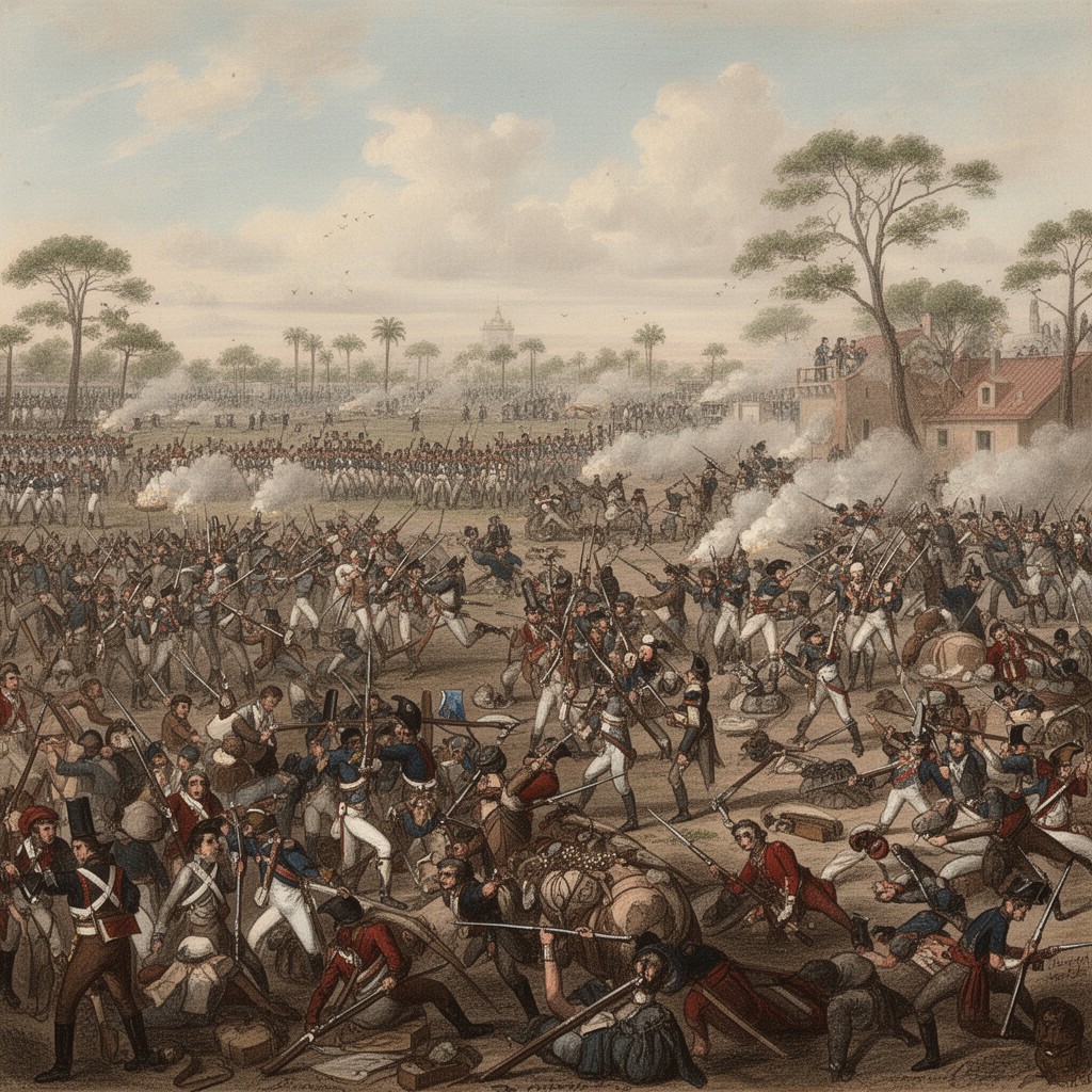 AI-generated illustration of Battle of New Orleans