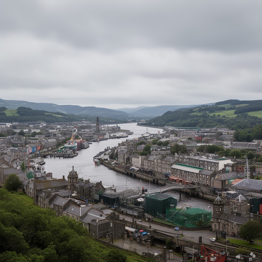 AI-generated illustration of Greenock