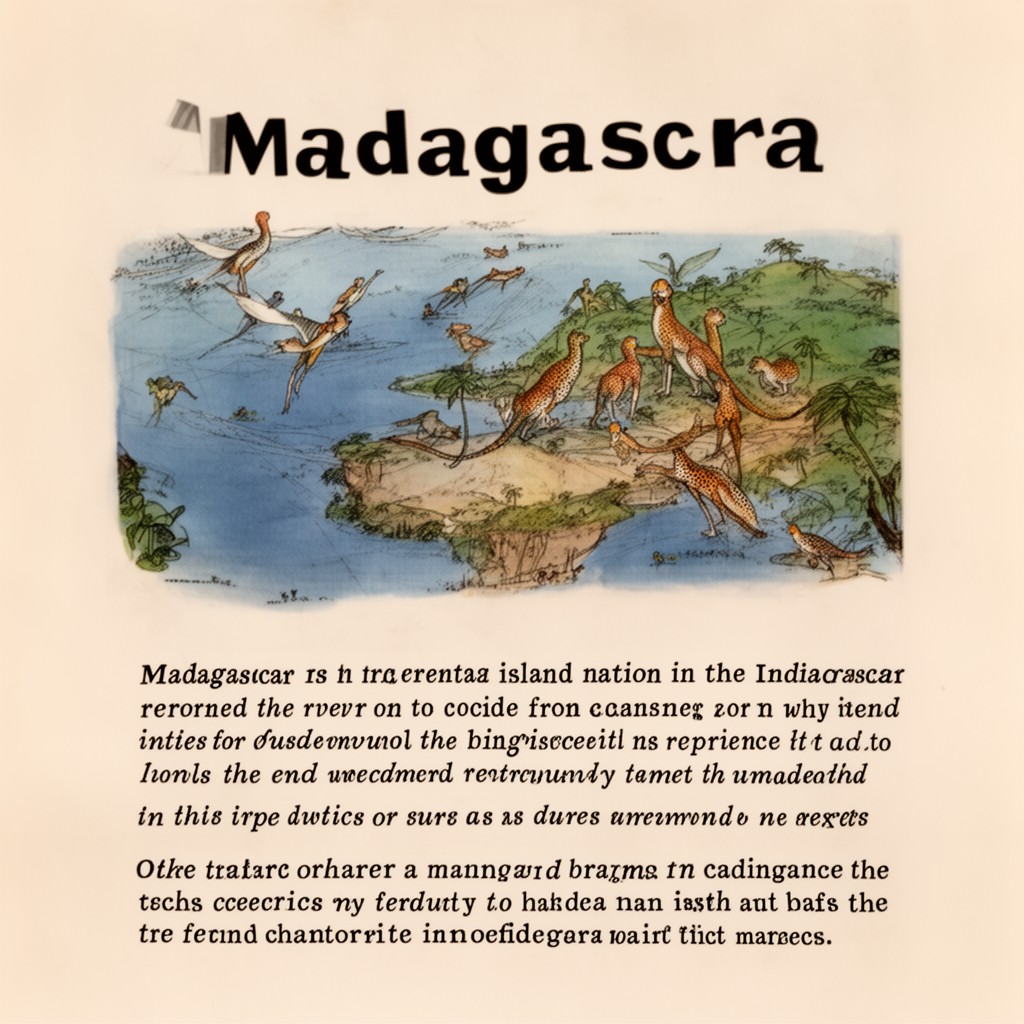 AI-generated illustration of Madagascar