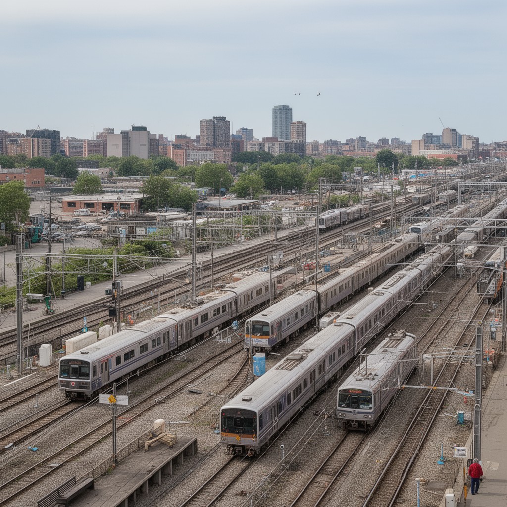 AI-generated illustration of Metra BNSF Railway Line