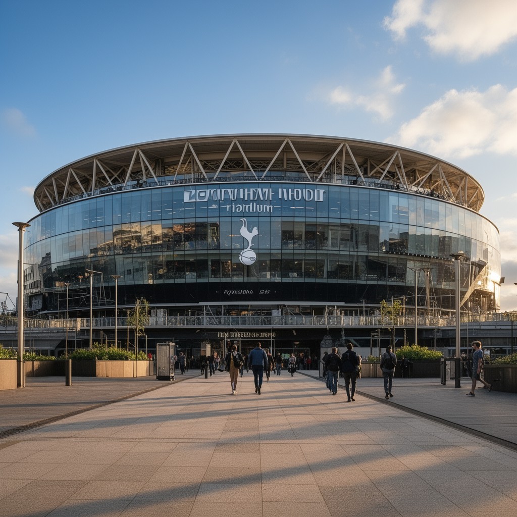 AI-generated illustration of Tottenham Hotspur Stadium