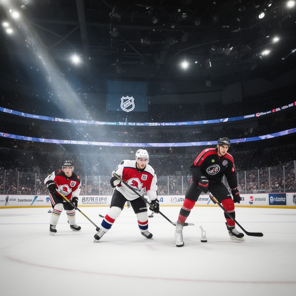 AI-generated illustration of NHL free agency