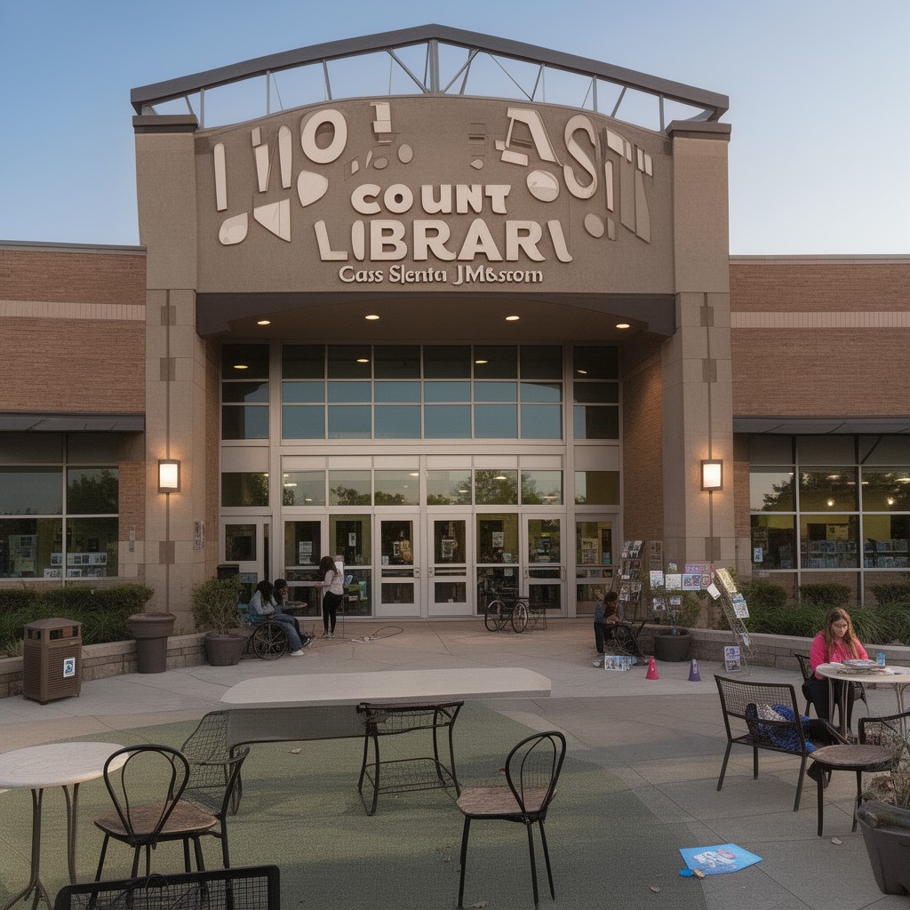 AI-generated illustration of Cass County Public Library – Belton branch