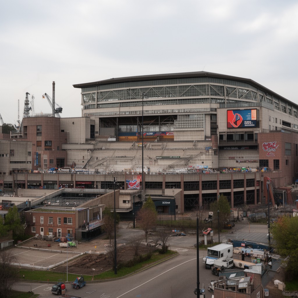AI-generated illustration of Veterans Stadium
