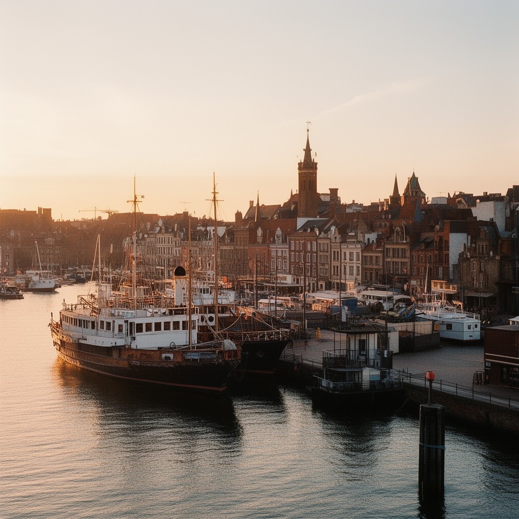 AI-generated illustration of Szczecin