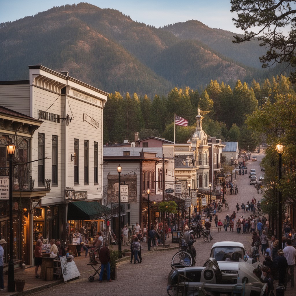 AI-generated illustration of Nevada City, California, United States