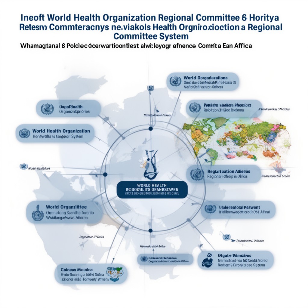 AI-generated illustration of World Health Organization regional committee system