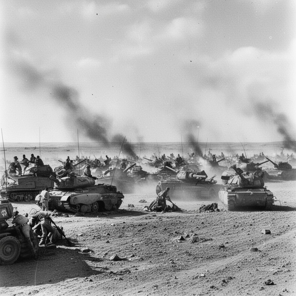 AI-generated illustration of Battle of Alam el Halfa