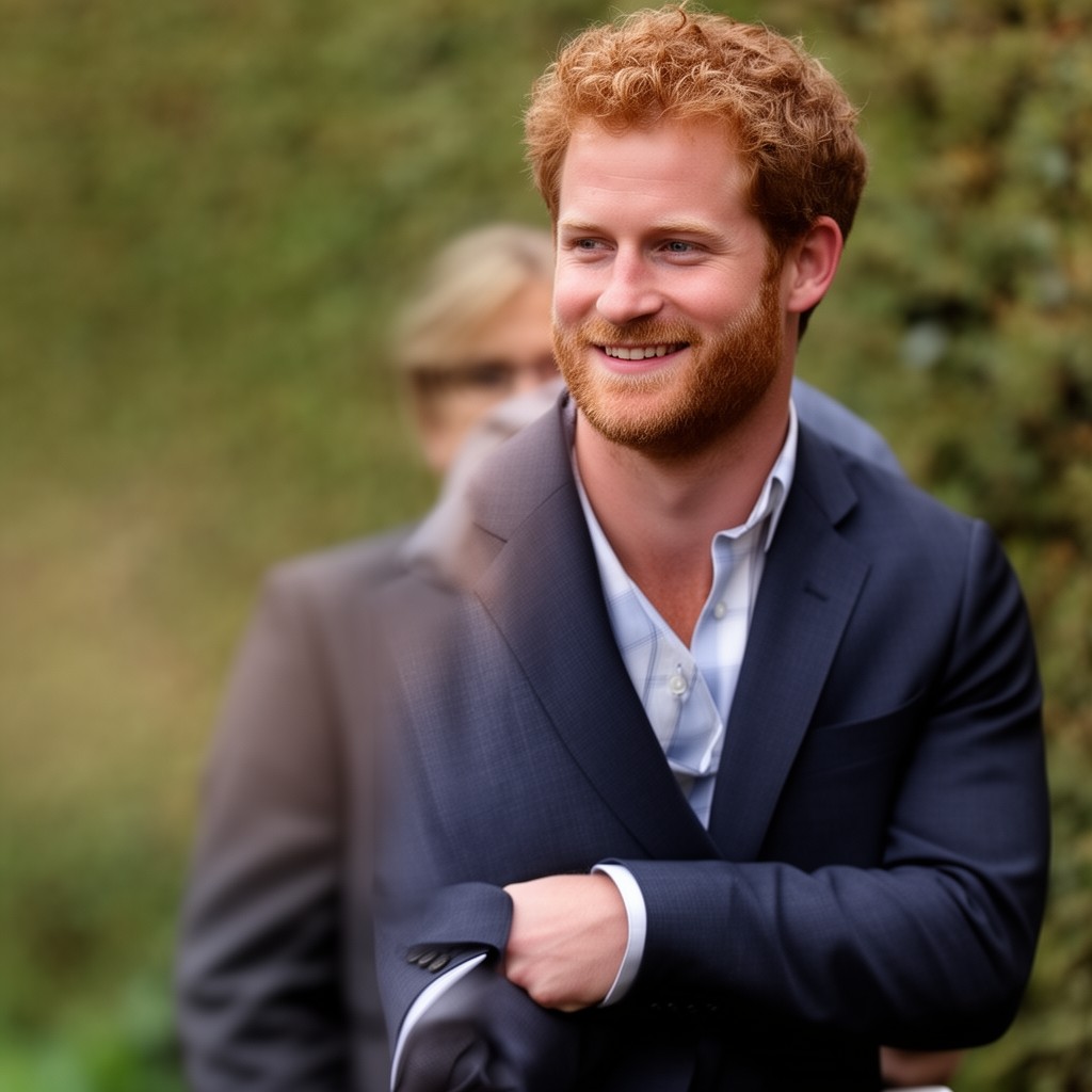 AI-generated illustration of Prince Harry, Duke of Sussex