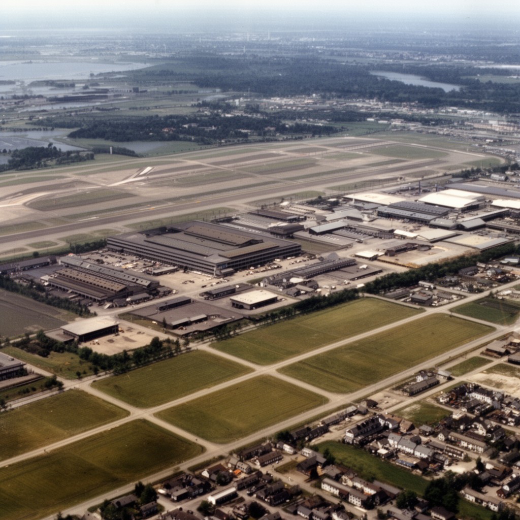 AI-generated illustration of Mitchel Field complex