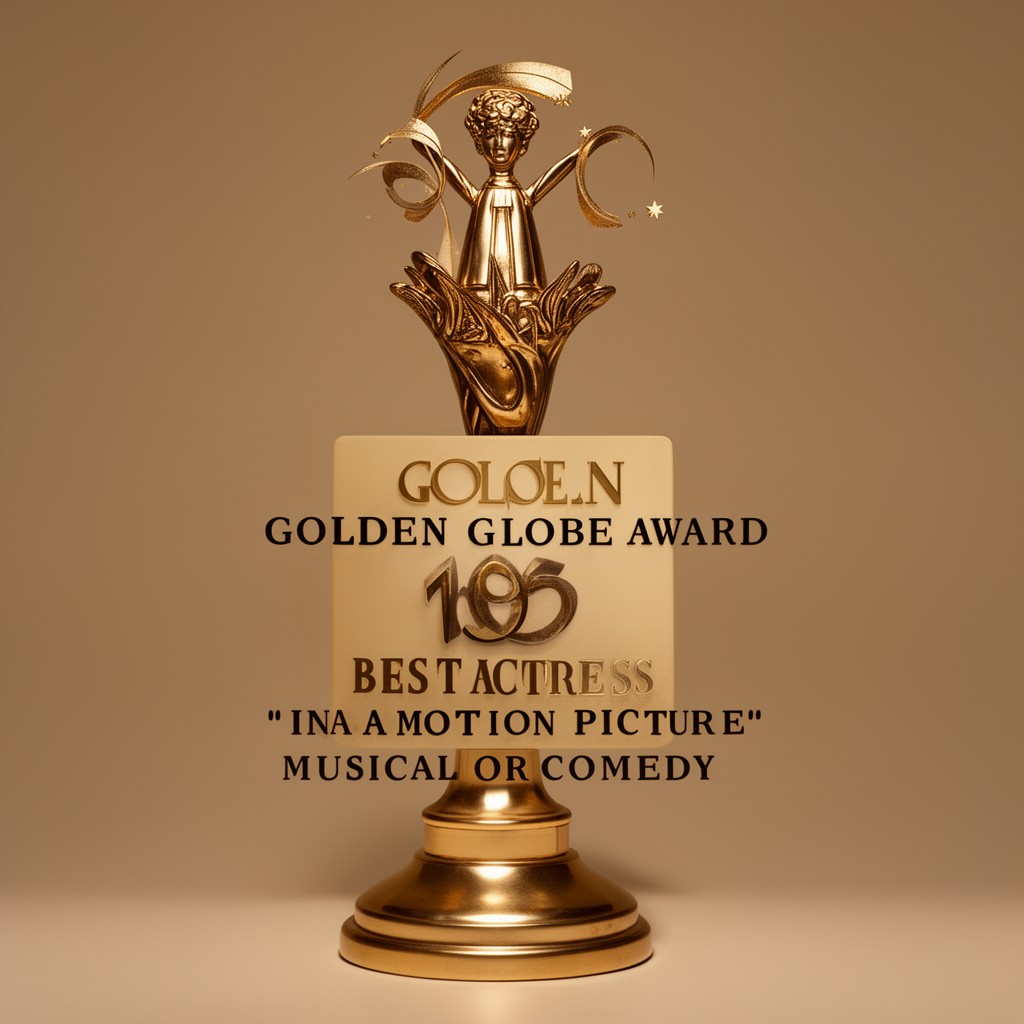 AI-generated illustration of Golden Globe Award for Best Actress in a Motion Picture – Musical or Comedy