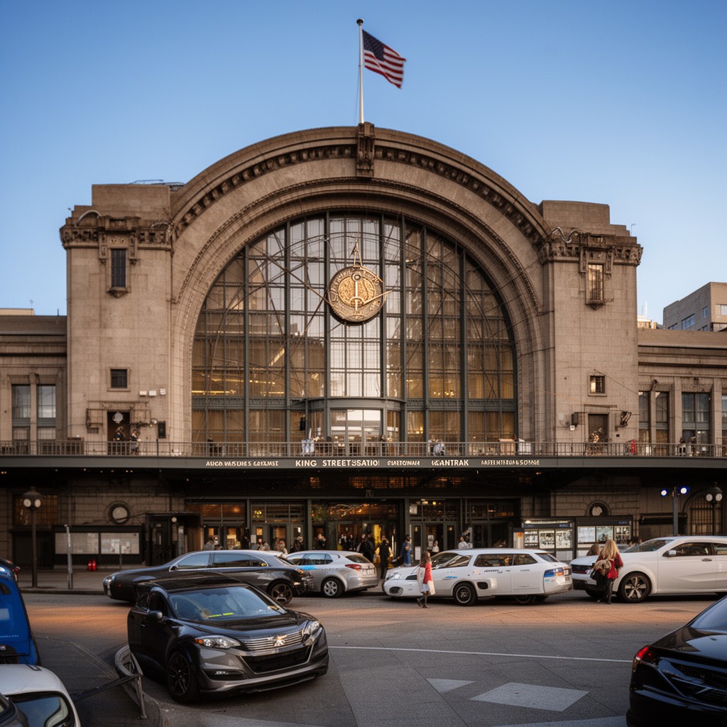 AI-generated illustration of King Street Station