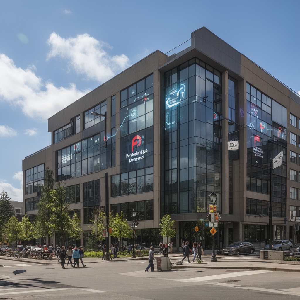 AI-generated illustration of Polytechnique Montréal