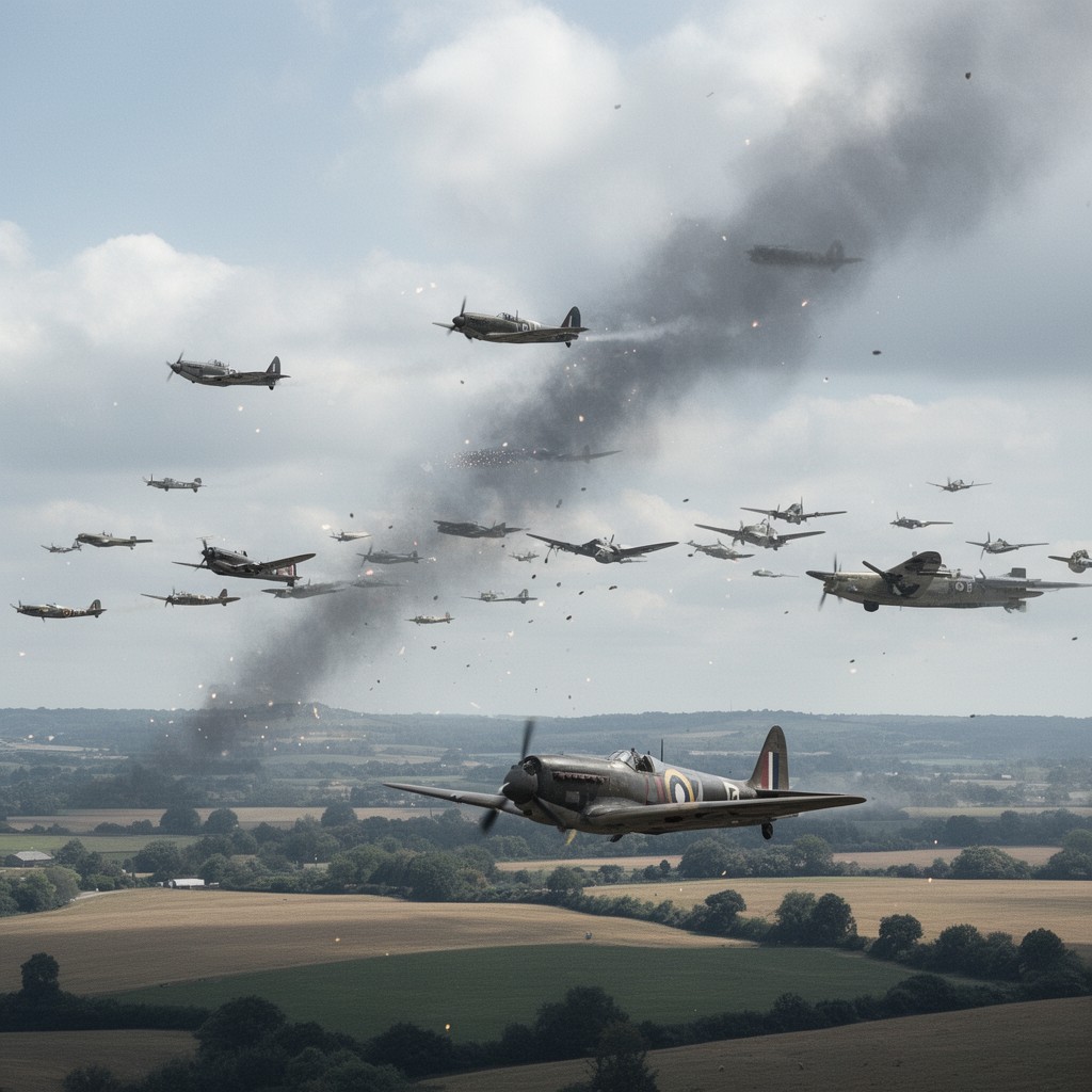 AI-generated illustration of Battle of Britain