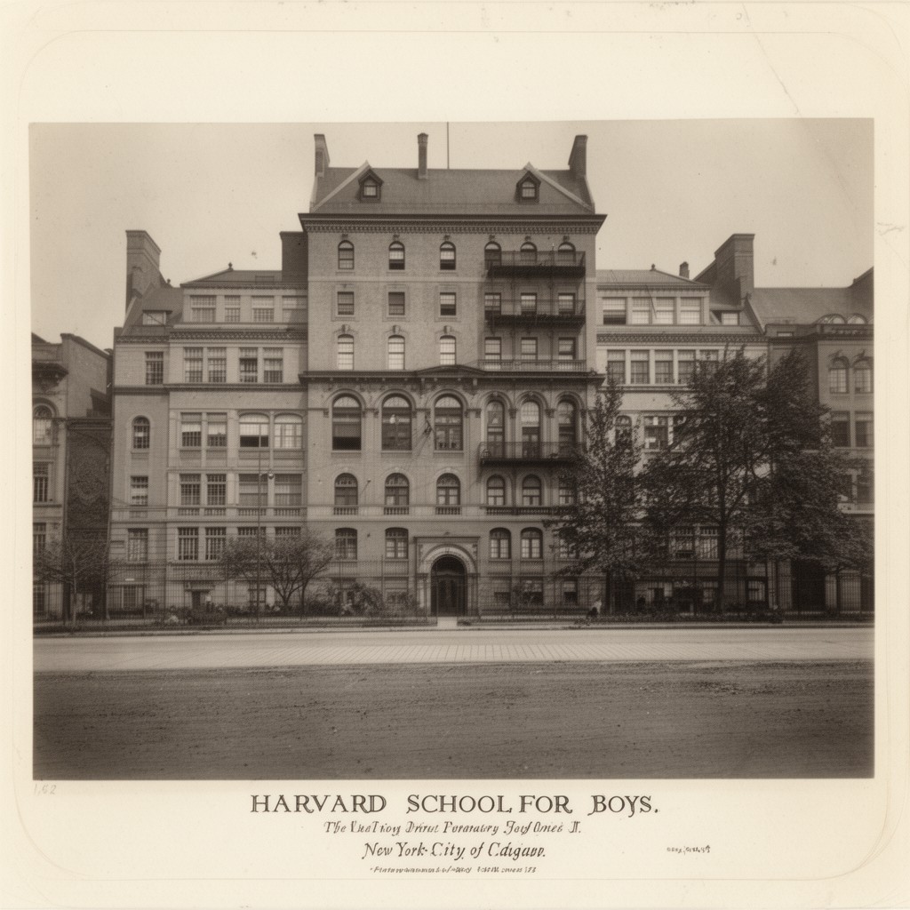 AI-generated illustration of Harvard School for Boys
