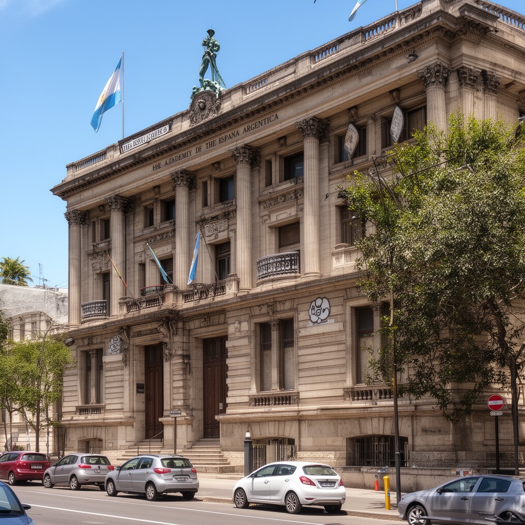 AI-generated illustration of Academy of the Spanish Language in Argentina