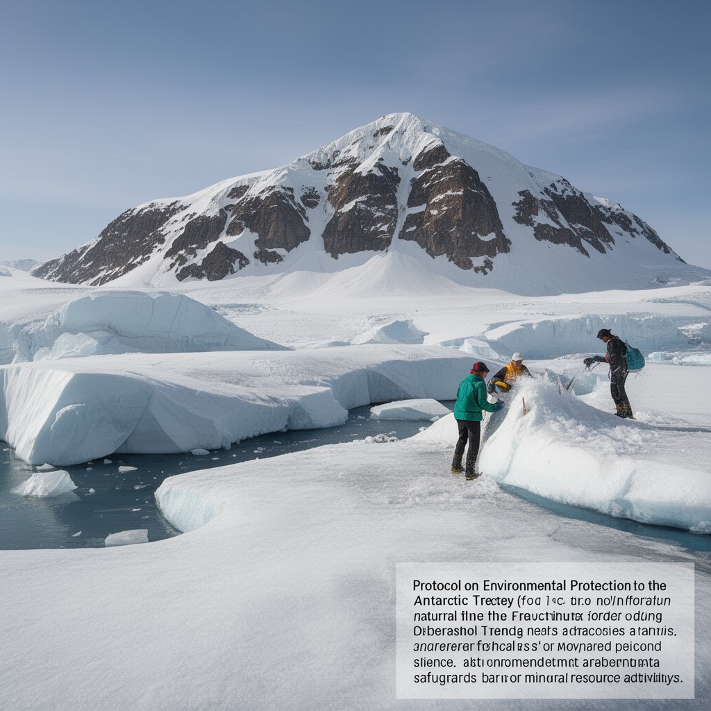 AI-generated illustration of Protocol on Environmental Protection to the Antarctic Treaty