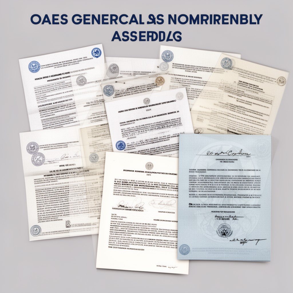 AI-generated illustration of OAS General Assembly resolutions