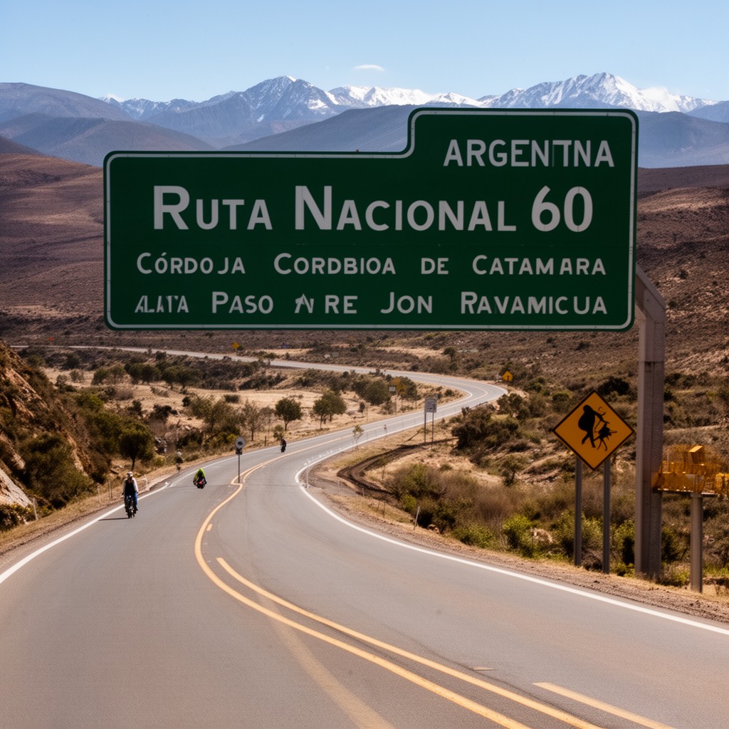 AI-generated illustration of Ruta Nacional 60 (Argentina)