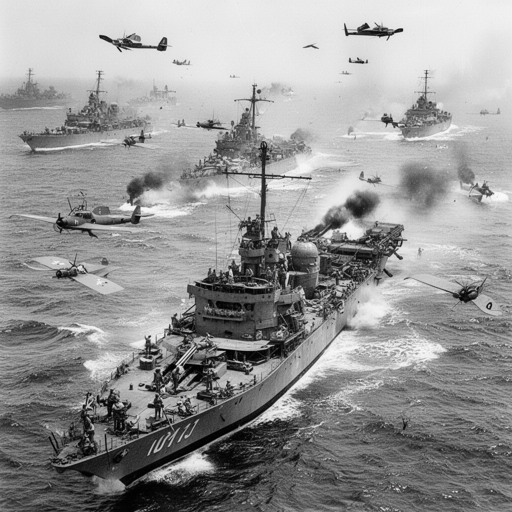 AI-generated illustration of Battle of Midway