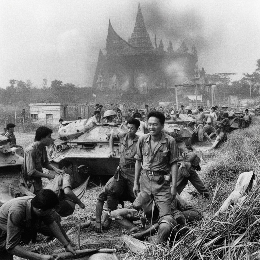 AI-generated illustration of Cambodian–Vietnamese War