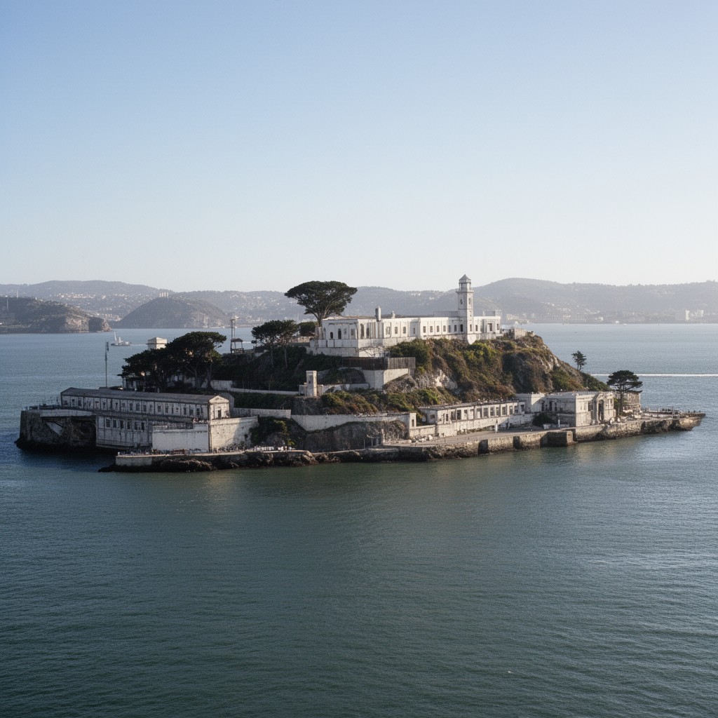 AI-generated illustration of Alcatraz Island