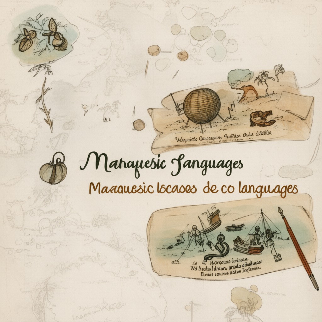 AI-generated illustration of Marquesic languages