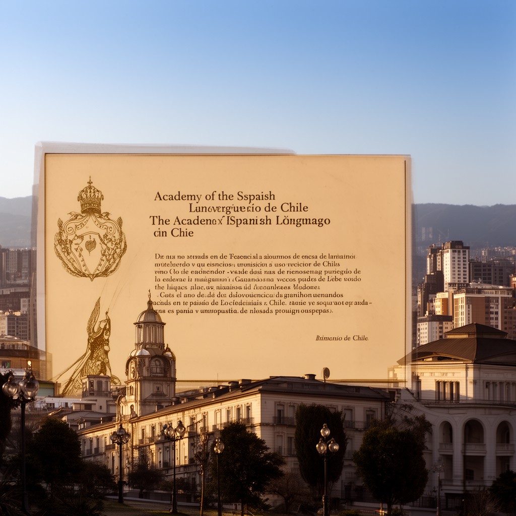 AI-generated illustration of Academy of the Spanish Language in Chile