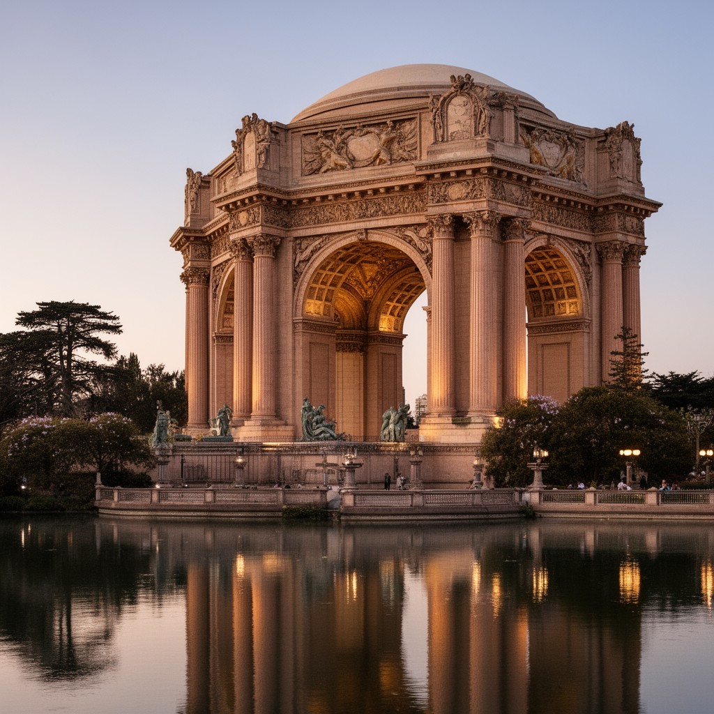 AI-generated illustration of Palace of Fine Arts